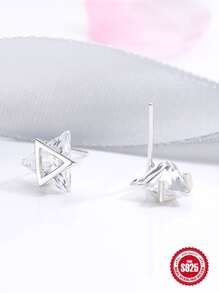 品質耳釘 - 銀色9*9 - 查看 5