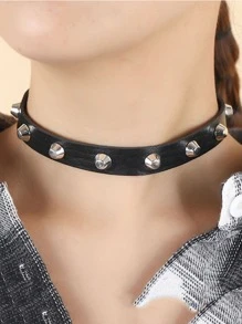 Collar gargantilla negro remache - Negro - Ver 2