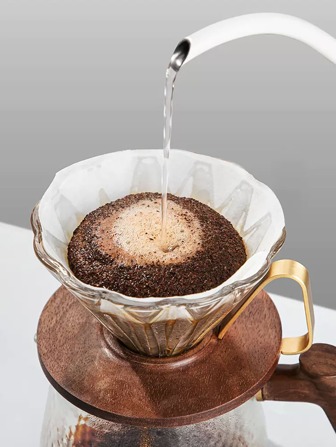 40片白色V型咖啡滤纸，采用天然木浆材质制成，无添加剂无味，适用于手冲和手倒V型滤杯 Back To School