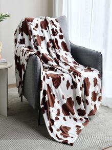 1pc Cow Pattern Blanket - 彩色 - 查看 4