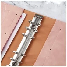 1 Pieza Portada llana para carpeta de anillas A6, carpeta organizadora, útiles escolares, vuelta al colegio - Marrón - Ver 3