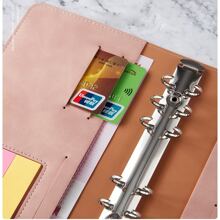 1 Pieza Portada llana para carpeta de anillas A6, carpeta organizadora, útiles escolares, vuelta al colegio - Marrón - Ver 4