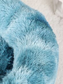 1入組長毛絨紮染藍色，四個季節，透氣，保暖，寵物床適合各種尺寸貓和狗，所有季節 - 藍色 - 查看 7