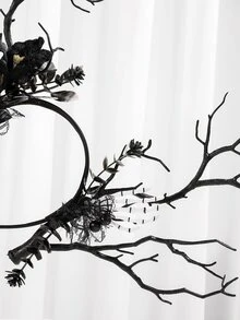 1pc Women's Gothic Style Butterfly  Hand & Tree Root Design Large Hairband, Black - Black - View 3