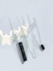 3入組/套發亮的ABS材質頭髮造型梳子套裝,包括戲弄&髮髻造型梳 - 彩色 - 查看 3