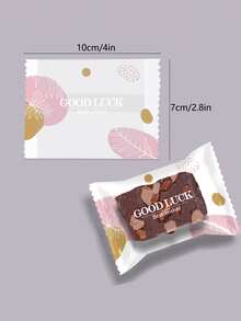 100pcs Snowflake Pastry Packaging Bags, Machine Seal Cookies & Biscuit Bag, Fresh Style Baking Snowflake Pastry Wrapping Bag, 4 Mixed Designs - Multicolor - View 2