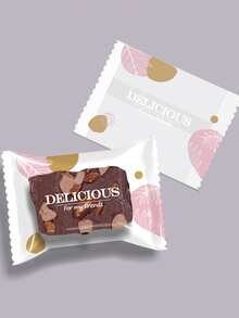 100pcs Snowflake Pastry Packaging Bags, Machine Seal Cookies & Biscuit Bag, Fresh Style Baking Snowflake Pastry Wrapping Bag, 4 Mixed Designs - Multicolor - View 3