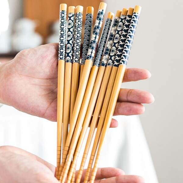 5Pairs Japanese Chopsticks For Sushi Non-Slip Food Sticks Chop Sticks Reusable Chinese Chopsticks Tableware Gift Kitchen Tools,Kitchen,Christmas Gift