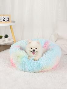 1 Miếng Sang trọng Cầu vồng Màu sắc Ấm áp & Thoáng khí Tất cả các mùa Giường thú cưng , Thích hợp Đối với Nhỏ/Trung bình/Lớn Chó Và Mèo - Nhiều màu - Xem 2