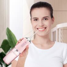Oral Irrigator Portable Dental Water Flosser USB Rechargeable Water Jet Floss Tooth Pick 4 Jet Tip 220ml 3 Modes IPX7 1400rpm - Pink - View 4