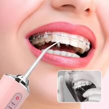 Oral Irrigator Portable Dental Water Flosser USB Rechargeable Water Jet Floss Tooth Pick 4 Jet Tip 220ml 3 Modes IPX7 1400rpm - Pink - View 8