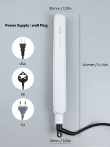 負離子防燙直髮燙夾雙用燙棒 白色1件/母親禮物情人節禮物男友禮物情人節禮物 粉色可愛的聖帕特里克節