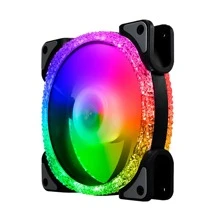 Argb Cpu Cooler Fan Colorful Radiator 12cm Pwm Temperature Control Synchronous Cooling Fan For Computer Chassis - màu đen - Xem 1