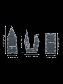 1set Origami Crane Shaped Pendant Template Acrylic Drawing Paper And Leather Decoration Making Kit - White - View 3