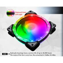 Argb Cpu Cooler Fan Colorful Radiator 12cm Pwm Temperature Control Synchronous Cooling Fan For Computer Chassis - màu đen - Xem 3