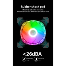 Argb Cpu Cooler Fan Colorful Radiator 12cm Pwm Temperature Control Synchronous Cooling Fan For Computer Chassis - màu đen - Xem 5