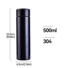 純色真空瓶和保溫瓶 - 黑色 - 查看 4