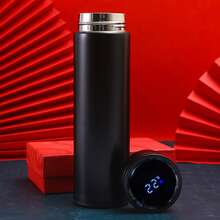 純色真空瓶和保溫瓶 - 黑色 - 查看 3