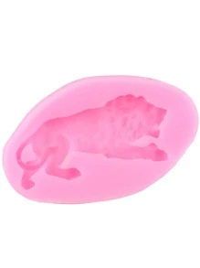 1pc 3D Lion Silicone Mold Animals Ting Tools DIY Clay Mould Jewelry Resin Moulds - Pink - View 4