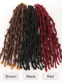 Black Brown Red Butterfly Locks Crochet Hair Distressed Meche Butterfly Locks Crochet Braid Goddess Natural Pre Looped Soft Locs Twist Braid - Black - View 4