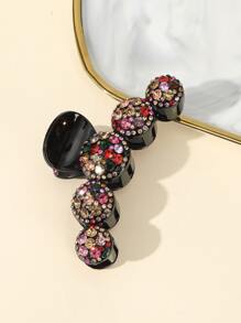 1pc 12.5cm Oversize Colorful Rhinestone Hair Claw Clip For Thick Hair Boho Tiaras Hair Clips Hair Jaw Clip Hair Clamps Hair Clutch Hair Claw Clip Fall Winter Hair Accessories For Women For Vacation Outfits Woman Summer Outfits,Festival,Party - Multicolor - View 3