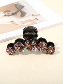1pc 12.5cm Oversize Colorful Rhinestone Hair Claw Clip For Thick Hair Boho Tiaras Hair Clips Hair Jaw Clip Hair Clamps Hair Clutch Hair Claw Clip Fall Winter Hair Accessories For Women For Vacation Outfits Woman Summer Outfits,Festival,Party - Multicolor - View 2