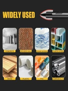 10 cái/bộ Carbide Mũi khoan Bộ Đối với Gạch , Ly , Nhựa Và Gỗ , Và 1 Miếng Tungsten Carbide Mũi khoan Đối với Gốm sứ Gạch , Nóc xe - Nhiều màu - Xem 6