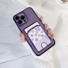 Ốp điện thoại màu tím có ngăn đựng thẻ, khung dán đá lấp lánh, ốp điện thoại TPU trong suốt mạ điện siêu mỏng chống sốc, tương thích với Apple 17 Pro/17 Pro Max/17 Air/17/16 Pro/16 Pro Max/16 Plus/16/16E/15 Pro/15 Pro Max/15 Plus/15/14 Pro/14 Pro Max/14 Plus/14/13 Pro/13 Pro Max/13/12 Pro/12 Pro Max/12/11 Pro Max/11/11 Pro và Galaxy S25 Ultra/S25 Plus/S25/S24 Ultra/S24 Plus/S24/S23 Ultra/S23 Plus/S23/S22 Ultra/S22 Plus/S22, phiên bản quốc tế, không phải phiên bản nội địa. - Màu tím - Xem 6