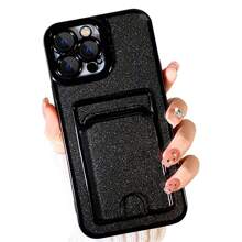 Ốp điện thoại màu đen có ngăn đựng thẻ, khung dán đá lấp lánh, ốp điện thoại TPU siêu mỏng trong suốt mạ điện chống sốc, tương thích với Apple 17 Pro/17 Pro Max/17 Air/17/16 Pro/16 Pro Max/16 Plus/16/16E/15 Pro/15 Pro Max/15 Plus/15/14 Pro/14 Pro Max/14 Plus/14/13 Pro/13 Pro Max/13/12 Pro/12 Pro Max/12/11 Pro Max/11/11 Pro và Galaxy S25 Ultra/S25 Plus/S25/S24 Ultra/S24 Plus/S24/S23 Ultra/S23 Plus/S23/S22 Ultra/S22 Plus/S22. Chống nước, chống rơi, chống trầy xước, phiên bản quốc tế, không phải phiên bản nội địa. - màu đen - Xem 2
