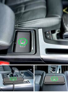 Bonola車用無線充電器矽膠防滑墊高效感應相容iPhone12/13/14/8/X/XR/三星/小米11 15W無線快充 - 黑色 - 查看 6