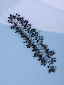 1 件女士多色水晶头带，适合派对、街头、万圣节 - 黑色 - 查看 4