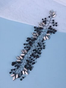 1 件女士多色水晶头带，适合派对、街头、万圣节 - 黑色 - 查看 5