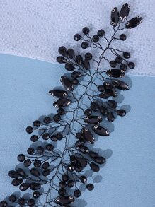 1 件女士多色水晶头带，适合派对、街头、万圣节 - 黑色 - 查看 3