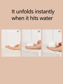 1 set Toalla desechable cara cápsula grueso suave para de viaje - Multicolor - Ver 7