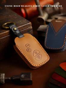 Funda/soporte Marrón Hecho A Mano Para Llaves De Coche Para Modelos Antiguos Rx270/es240/lx570 - Marrón - Ver 1