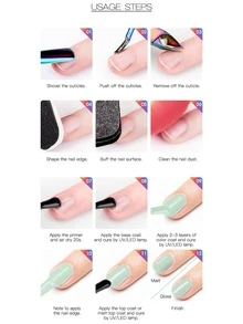 3入組7ml底油、頂油和啞光頂油uv凝膠指甲油,半永久性uv Led指甲藝術修護甲油,持久性強,易於卸除,用於修飾甲子、長效保護甲面 - 無色 - 查看 7