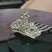 1 Stück Prinzessin Kristall Krone Haarklammer Haarspange Haarschmuck, für Aufführungen und Geburtstagsfeiern