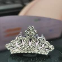1 Stück Prinzessin Kristall Krone Haarklammer Haarspange Haarschmuck, für Aufführungen und Geburtstagsfeiern
