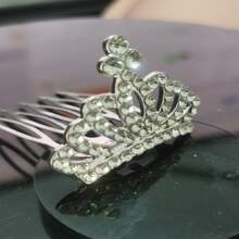 1 Stück Prinzessin Kristall Krone Haarklammer Haarspange Haarschmuck, für Aufführungen und Geburtstagsfeiern