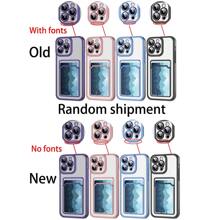 Clear Electroplated Card Slot Phone Case With Glitter Paper Compatible With iPhone 15/15Pro/15Plus/15Promax - Blue - View 8