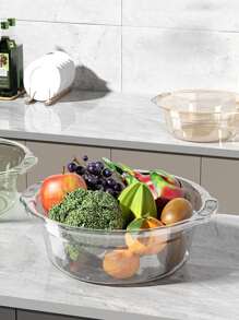 1 Gray Transparent Kitchen Dishwashing Basin - Grey - View 3