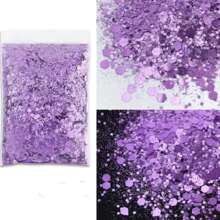 10克/袋 Y2K 美学美甲闪光亮片全息激光金色彩色粉闪亮六边形 PET - 咖啡棕 - 查看 2