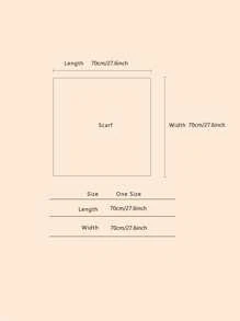 1入組女性70cm圖案時尚圍巾適用於日常 - 彩色 - 查看 4