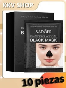 30 pcs Mascarilla Facial para Eliminar Puntos  de la Nariz: Tratamiento Revolucionario de Cuidado de la Piel con Carbón Activado - Mascarillas para Puntos  y Mascarilla Facial Eficaz - Como Quitar Puntos Negro de la Nariz en Minutos - Negro - Ver 2
