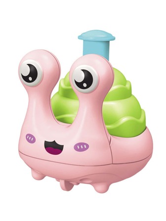 1入兒童玩具-按下並啟動蝸牛玩具車,卡通動物慣車