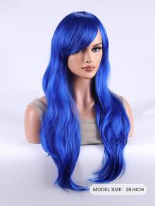 65cm fashion wig Long wavy Cosplay colored blue wig - Blue - View 2