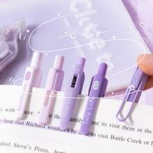 5入組/包可愛中性筆,紫色系列 - 紫色 - 查看 5