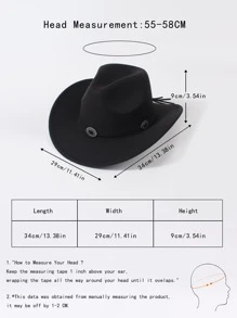 Rope Decor Fedora Hat Cowboy Hat
