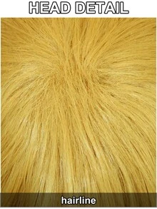 1pc Long Straight Cosplay Synthetic Wig With Bangs & 1pc Wig Cap - Orange - View 6