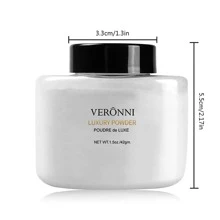 VERONNI 啞光整理彩妝鬆動定妝粉,持久覆蓋控油臉部化妝整理粉末狀粉餅 - 101 Pearl White - 查看 7